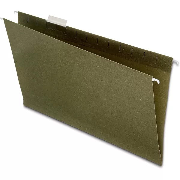 Amazon Basics Hanging Organizer File Folder Legal Size Green  Pack of 25Green Legal