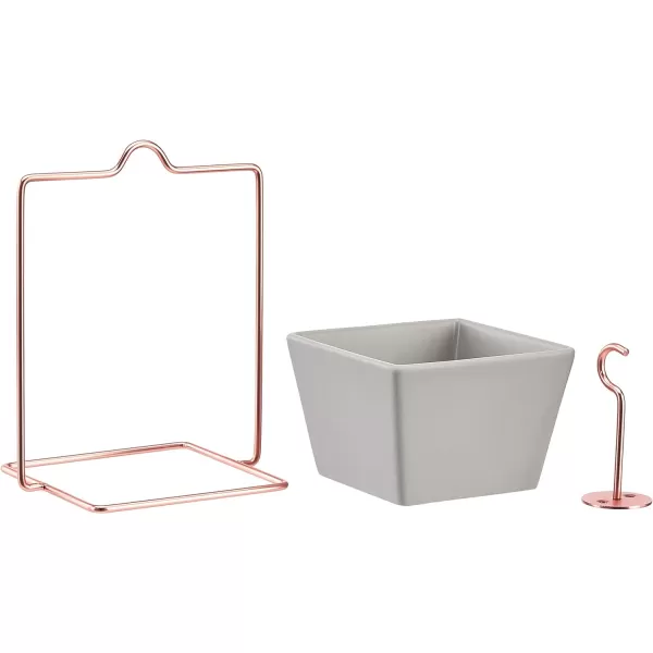 Amazon Basics Hanging Planter Square  GreyCopperGreyCopper 2Pack