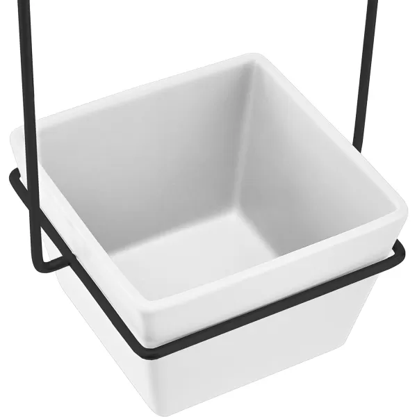 Amazon Basics Hanging Planter Square  GreyCopperWhiteBlack 2Pack