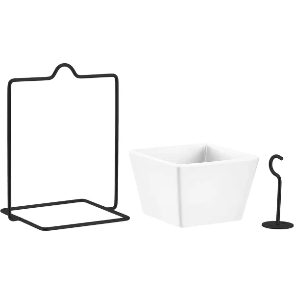 Amazon Basics Hanging Planter Square  GreyCopperWhiteBlack 2Pack
