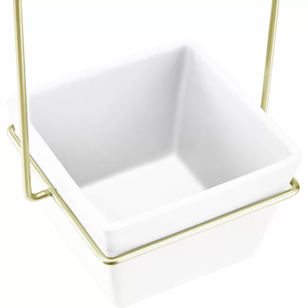 Amazon Basics Hanging Planter Square  GreyCopperWhiteBrass 3Pack