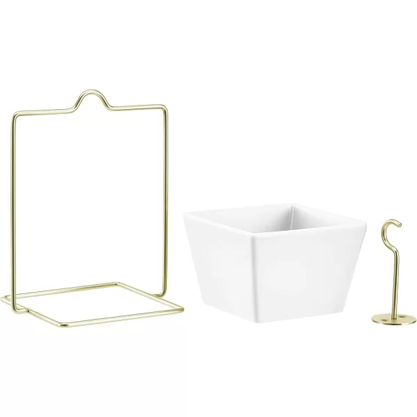 Amazon Basics Hanging Planter Square  GreyCopperWhiteBrass Single Pack