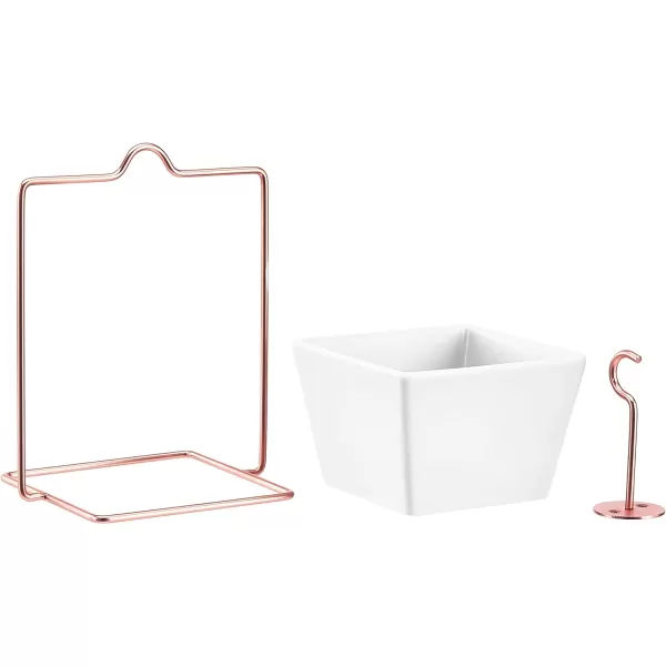 Amazon Basics Hanging Planter Square  GreyCopperWhiteCopper 2Pack