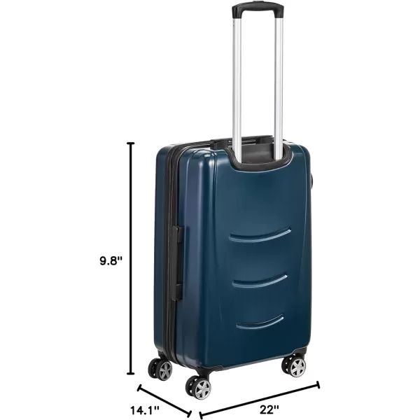 Amazon Basics Hard Shell Carry On Spinner Suitcase Luggage  307 Inch Slate GreyNavy Blue 22inch Cabin Size Luggage