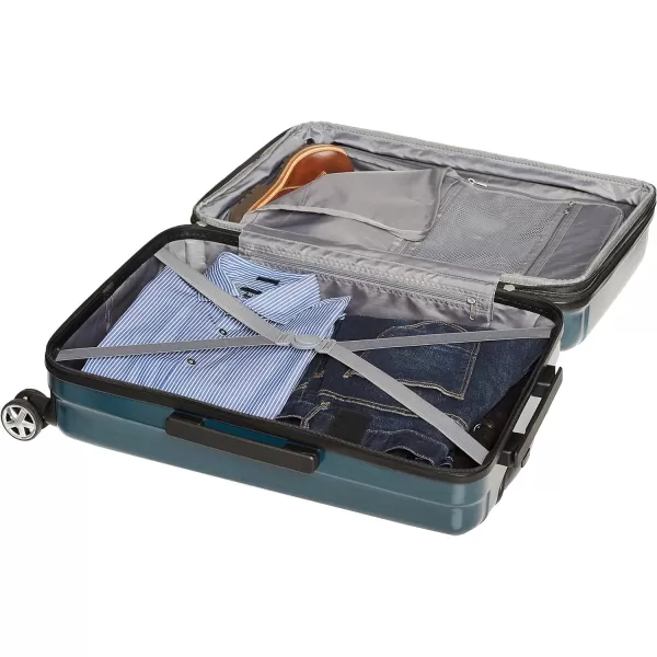 Amazon Basics Hard Shell Carry On Spinner Suitcase Luggage  307 Inch Slate GreyNavy Blue 267inch Luggage