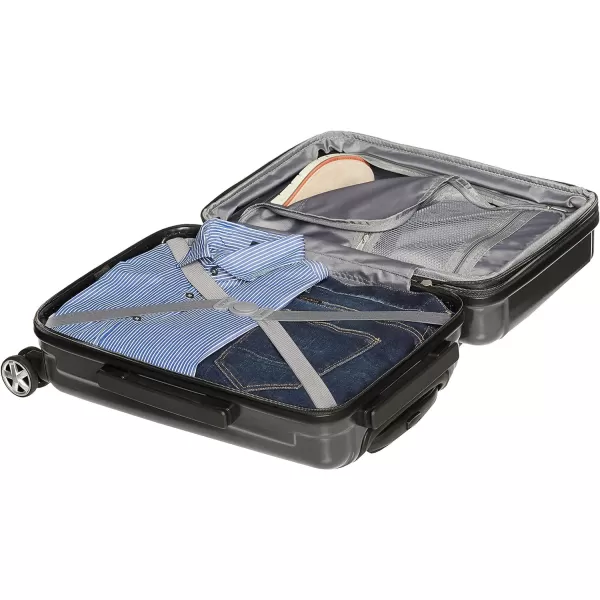 Amazon Basics Hard Shell Carry On Spinner Suitcase Luggage  307 Inch Slate GreySlate Grey 22inch Cabin Size Suitcase