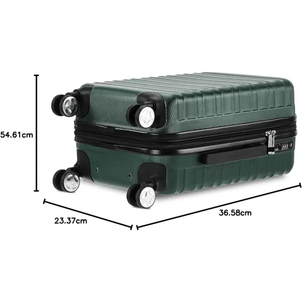 Amazon Basics Hardside Spinner Suitcase Luggage with Wheels  20Inch 28Inch BlackGreen 20inch Carryon