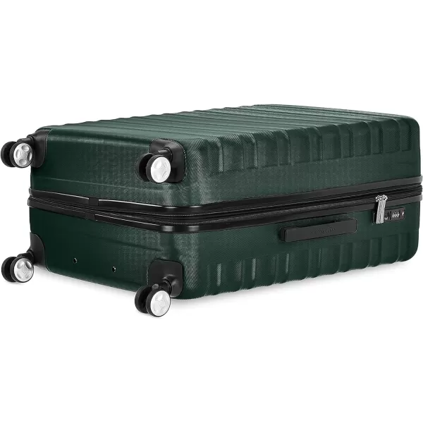 Amazon Basics Hardside Spinner Suitcase Luggage with Wheels  20Inch 28Inch BlackGreen 2piece Set 20 28