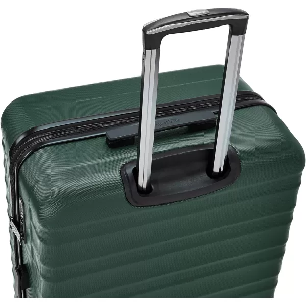 Amazon Basics Hardside Spinner Suitcase Luggage with Wheels  20Inch 28Inch BlackGreen 2piece Set 20 28