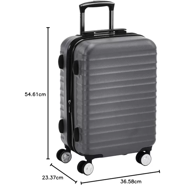 Amazon Basics Hardside Spinner Suitcase Luggage with Wheels  20Inch 28Inch BlackGrey 20inch Carryon