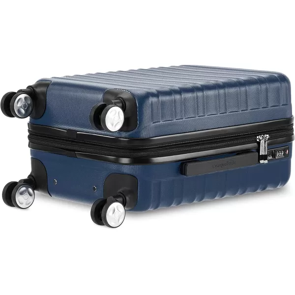 Amazon Basics Hardside Spinner Suitcase Luggage with Wheels  20Inch 28Inch BlackNavy Blue 20inch Carryon