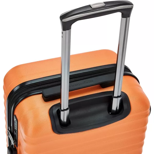 Amazon Basics Hardside Spinner Suitcase Luggage with Wheels  20Inch 28Inch BlackOrange 20inch Carryon