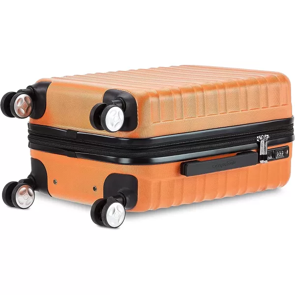 Amazon Basics Hardside Spinner Suitcase Luggage with Wheels  20Inch 28Inch BlackOrange 20inch Carryon