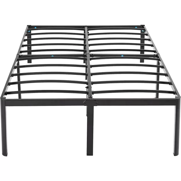 Amazon Basics Heavy Duty NonSlip Bed Frame with Steel Slats Easy Assembly 18 Inch Queen BlackFull 18u201CH