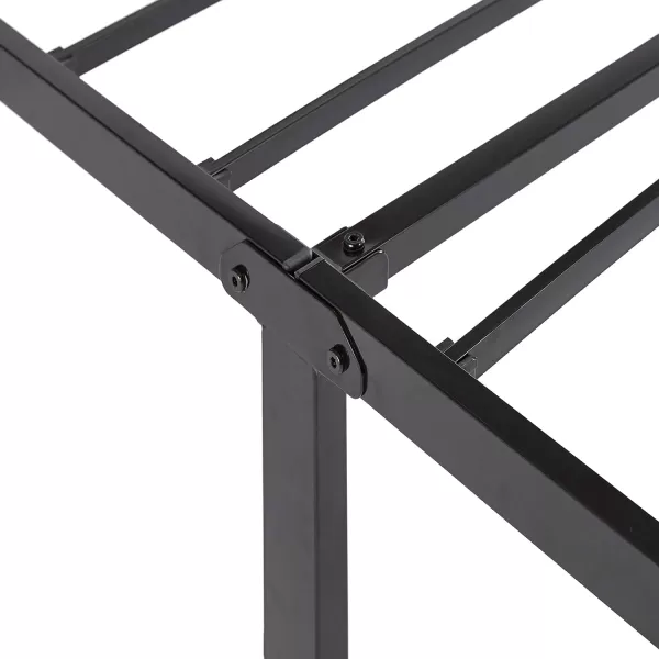 Amazon Basics Heavy Duty NonSlip Bed Frame with Steel Slats Easy Assembly 18 Inch Queen BlackTwin 18u201CH