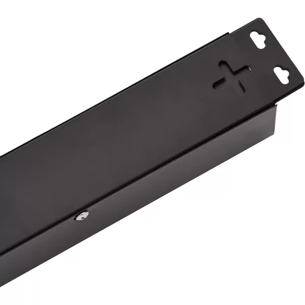 Amazon Basics Heavy Duty Rectangle Metal Surge Protector Power Strip with Mounting Brackets 9 Outlet 600Joule 15A OnOff Circuit Breaker Black12 Outlet