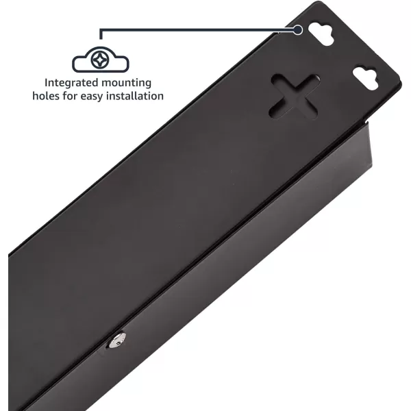 Amazon Basics Heavy Duty Rectangle Metal Surge Protector Power Strip with Mounting Brackets 9 Outlet 600Joule 15A OnOff Circuit Breaker Black12 Outlet