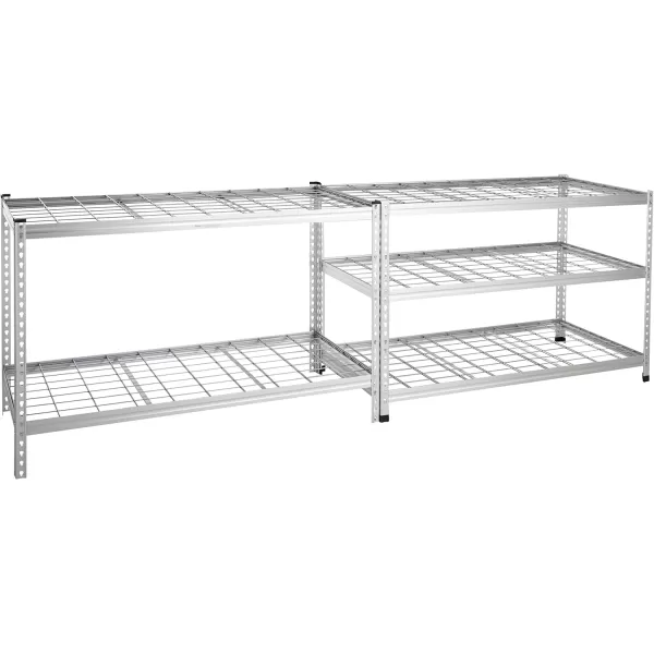Amazon Basics Heavy Duty Storage Shelving Unit Double Post 5 Shelf HighGrade Aluminum Silver 60 x 24 x 78 InchDouble Post