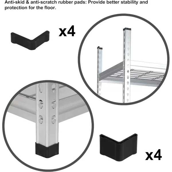 Amazon Basics Heavy Duty Storage Shelving Unit Double Post 5 Shelf HighGrade Aluminum Silver 60 x 24 x 78 InchDouble Post