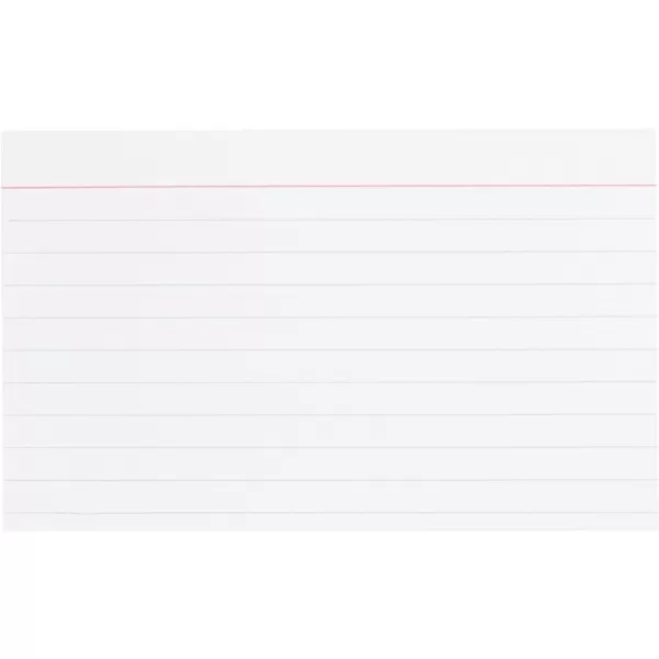 Amazon Basics Heavy Weight Ruled Lined Index Cards 300 Count 100 Pack of 3 White 3 x 5 Inch Card100Count Index Cards