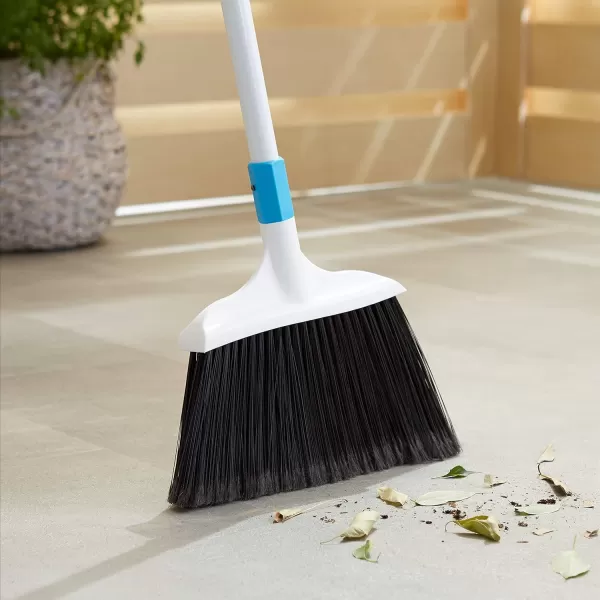 Amazon Basics HeavyDuty Broom Blue and WhiteAmazon Basics HeavyDuty Broom Blue and White