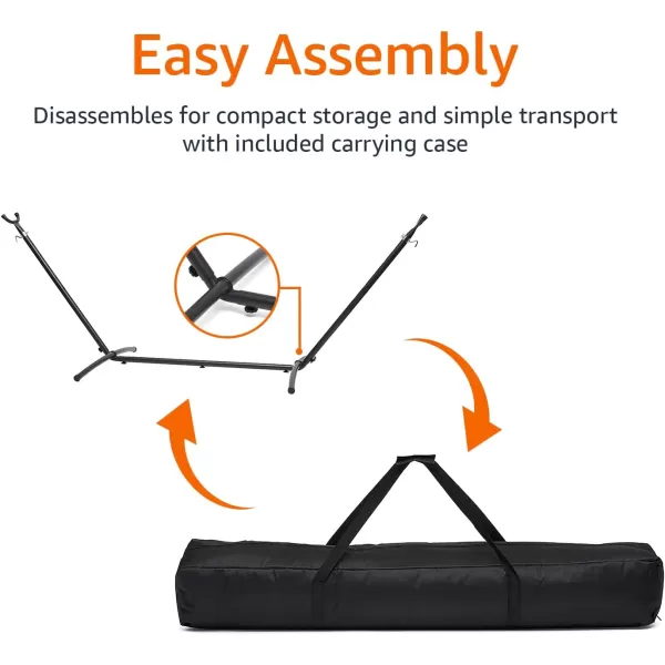 Amazon Basics HeavyDuty Hammock Stand Includes Portable Carrying Case 9Foot Black9Foot