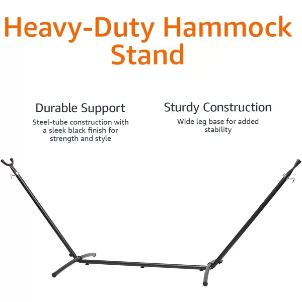 Amazon Basics HeavyDuty Hammock Stand Includes Portable Carrying Case 9Foot Black9Foot