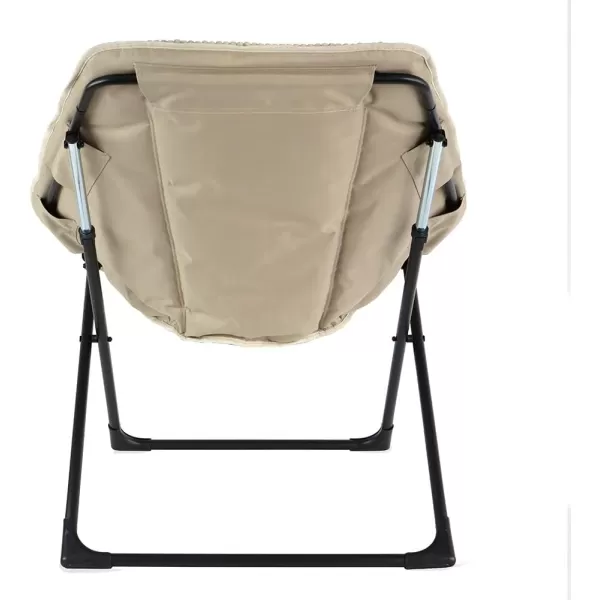 Amazon Basics Hexagon Shaped Chair with Foldable Metal Frame Tan 335D x 315W x 343HTan