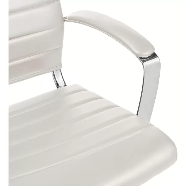 Amazon Basics HighBack Executive Swivel Office Desk Chair with Ribbed Puresoft Upholstery Lumbar Support Modern Style 2325D x 2475W x 4525H Brick RedStunning White