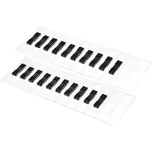 Amazon Basics Horizontal Magnetic Badge Holder  Pack of 20 Clear100 Pack