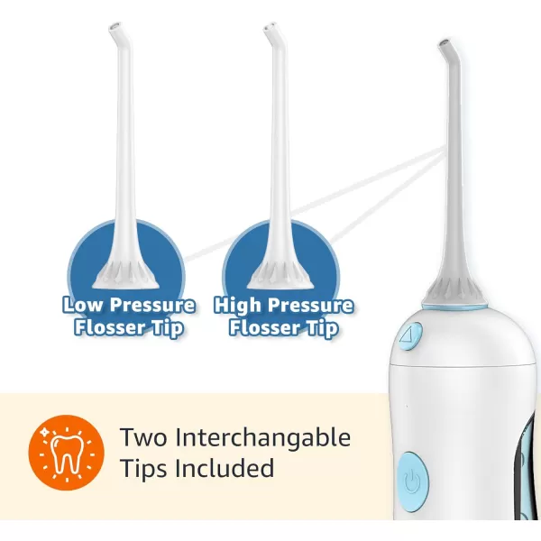 Amazon Basics HydroClean Cordless Water Flosser 1 Handle 2 Flosser Tips 2 AA batteries includedAmazon Basics HydroClean Cordless Water Flosser 1 Handle 2 Flosser Tips 2 AA batteries included