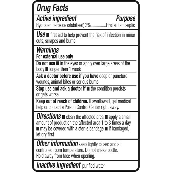 Amazon Basics Hydrogen Peroxide Topical Solution USP 32 Fl Oz Pack of 1Pack of 1