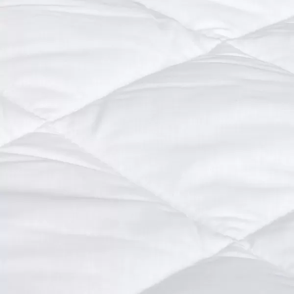 Amazon Basics Hypoallergenic Quilted Mattress Topper Pad 18 Inches Deep Twin WhiteKing