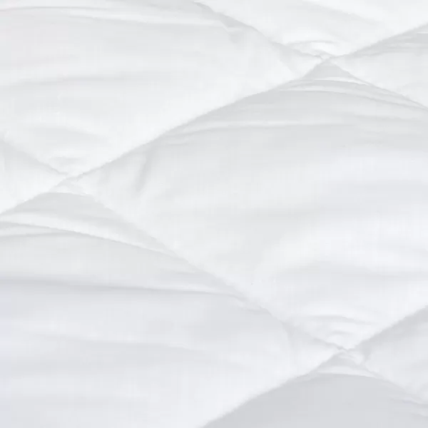 Amazon Basics Hypoallergenic Quilted Mattress Topper Pad 18 Inches Deep Twin WhiteQueen