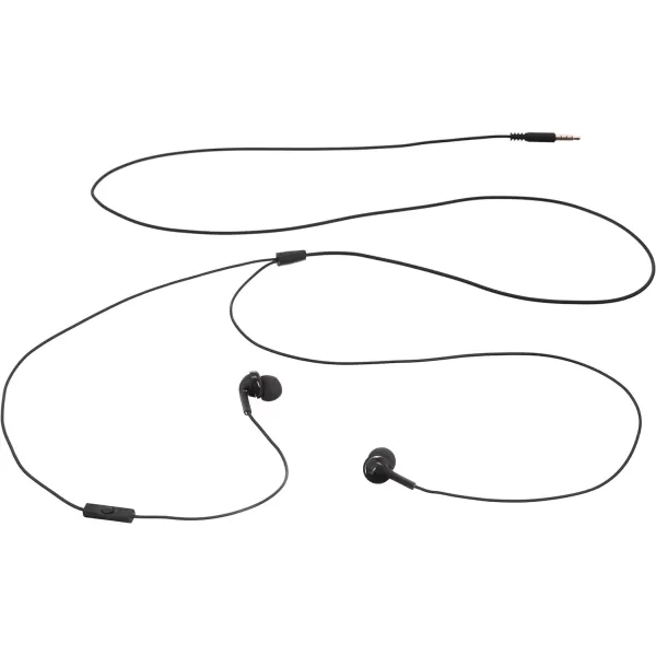 Amazon Basics InEar Wired Headphones Earbuds with Microphone RedBlack