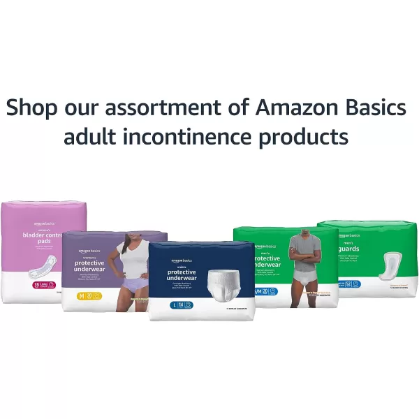 Amazon Basics Incontinence Bladder Control Pads for Women Moderate Absorbency Long Length 108 Count 2 Packs of 54 White Previously Solimo78 Count 2 Packs of 39