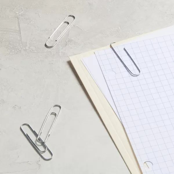 Amazon Basics Jumbo Size Office Paper Clips Non Skid 1000 Count 10 Pack of 100 SilverJumbo Smooth