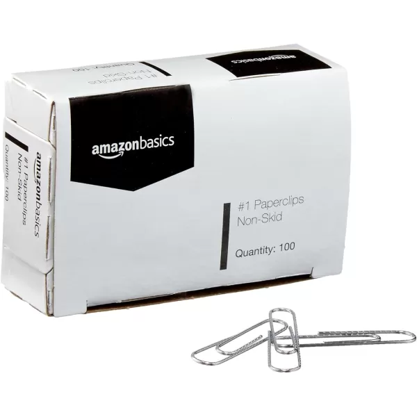 Amazon Basics Jumbo Size Office Paper Clips Non Skid 1000 Count 10 Pack of 100 SilverNo 1 Nonskid