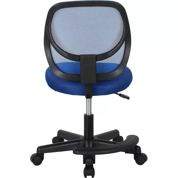 Amazon Basics Kids Adjustable Mesh LowBack Swivel Study Desk Chair with Footrest RedBlue