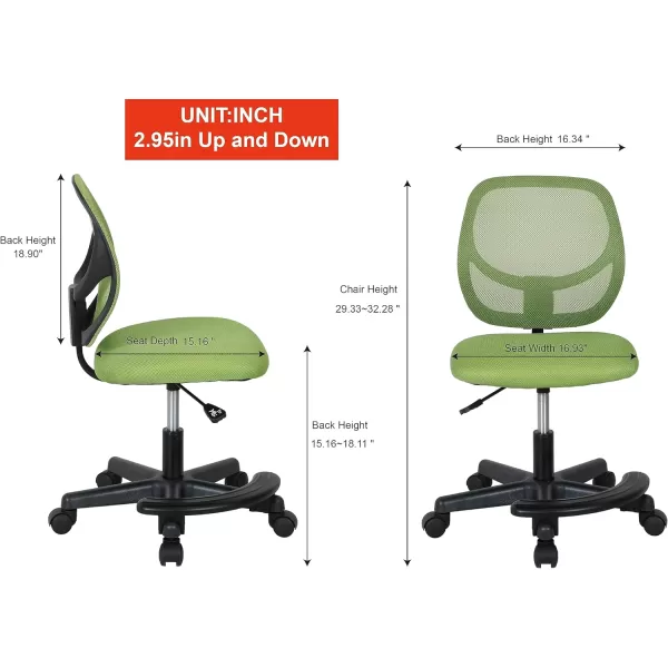 Amazon Basics Kids Adjustable Mesh LowBack Swivel Study Desk Chair with Footrest RedGreen