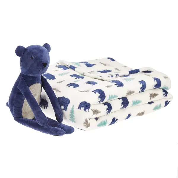 Amazon Basics Kids Bear Buddies Patterned Throw Blanket with Stuffed Animal BearAmazon Basics Kids Bear Buddies Patterned Throw Blanket with Stuffed Animal Bear