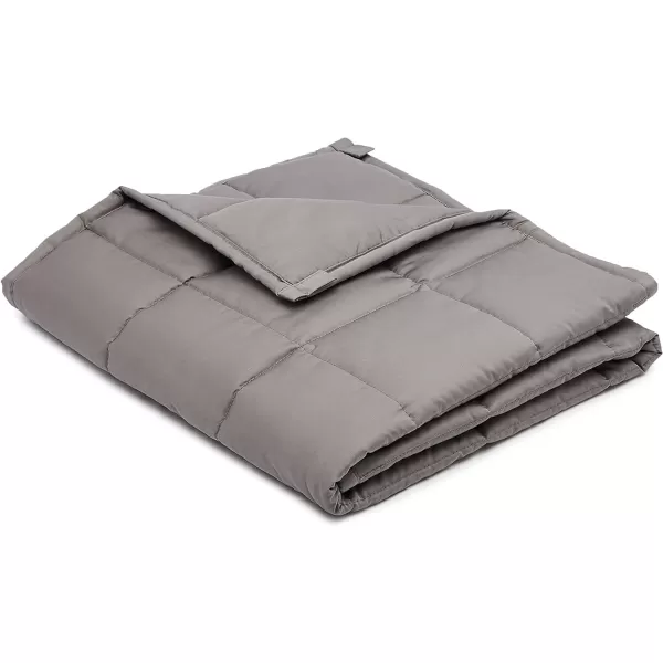 Amazon Basics Kids Cotton Weighted Blanket and Reversible Micromink Cover 10 Pound 41 x 60 Inch GrayGrayGreyNavy 36 in x 48 in 5lb Blanket wcover