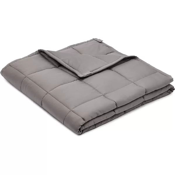 Amazon Basics Kids Cotton Weighted Blanket and Reversible Micromink Cover 10 Pound 41 x 60 Inch GrayGrayGreyNavy 41 in x 60 in 10lb Blanket wcover