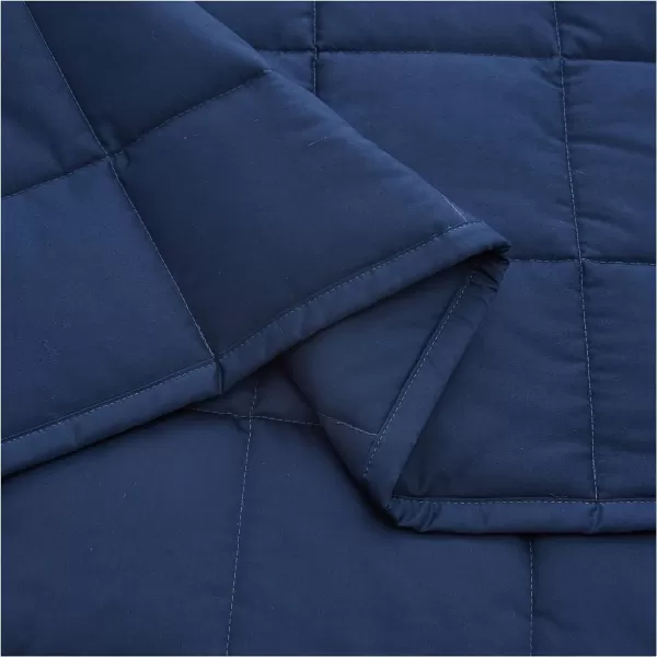 Amazon Basics Kids Cotton Weighted Blanket and Reversible Micromink Cover 10 Pound 41 x 60 Inch GrayGrayNavy Blue 36 in x 48 in 5lb Blanket