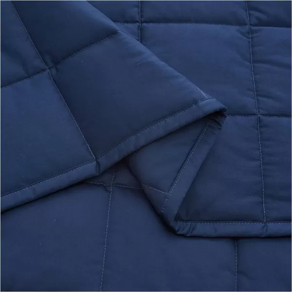 Amazon Basics Kids Cotton Weighted Blanket and Reversible Micromink Cover 10 Pound 41 x 60 Inch GrayGrayNavy Blue 41 in x 60 in 7lb Blanket