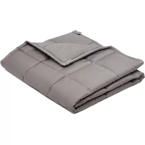 Amazon Basics Kids Cotton Weighted Blanket and Reversible Micromink Cover 10 Pound 41 x 60 Inch GrayGrayReversible GrayGray 36 in x 48 in 3lb Blanket wcover