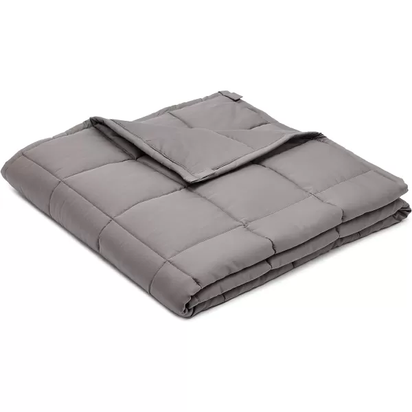 Amazon Basics Kids Cotton Weighted Blanket and Reversible Micromink Cover 10 Pound 41 x 60 Inch GrayGrayReversible GrayGray 41 in x 60 in 10lb Blanket wcover