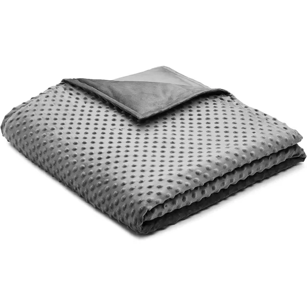 Amazon Basics Kids Cotton Weighted Blanket and Reversible Micromink Cover 10 Pound 41 x 60 Inch GrayGrayReversible GrayGray 41 in x 60 in 10lb Blanket wcover