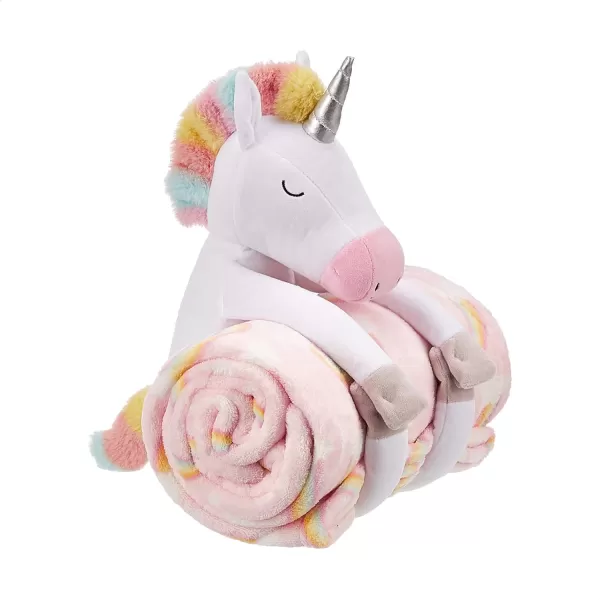 Amazon Basics Kids Unicorns amp Rainbows Patterned Throw Blanket with Stuffed Animal UnicornAmazon Basics Kids Unicorns amp Rainbows Patterned Throw Blanket with Stuffed Animal Unicorn