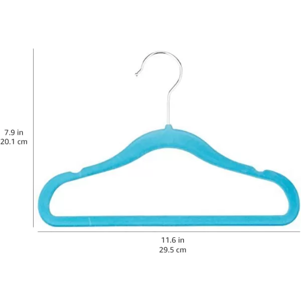 Amazon Basics Kids Velvet NonSlip 116 Clothes Hangers 1 Count Pack of 50 Beige116 30Pack Blue